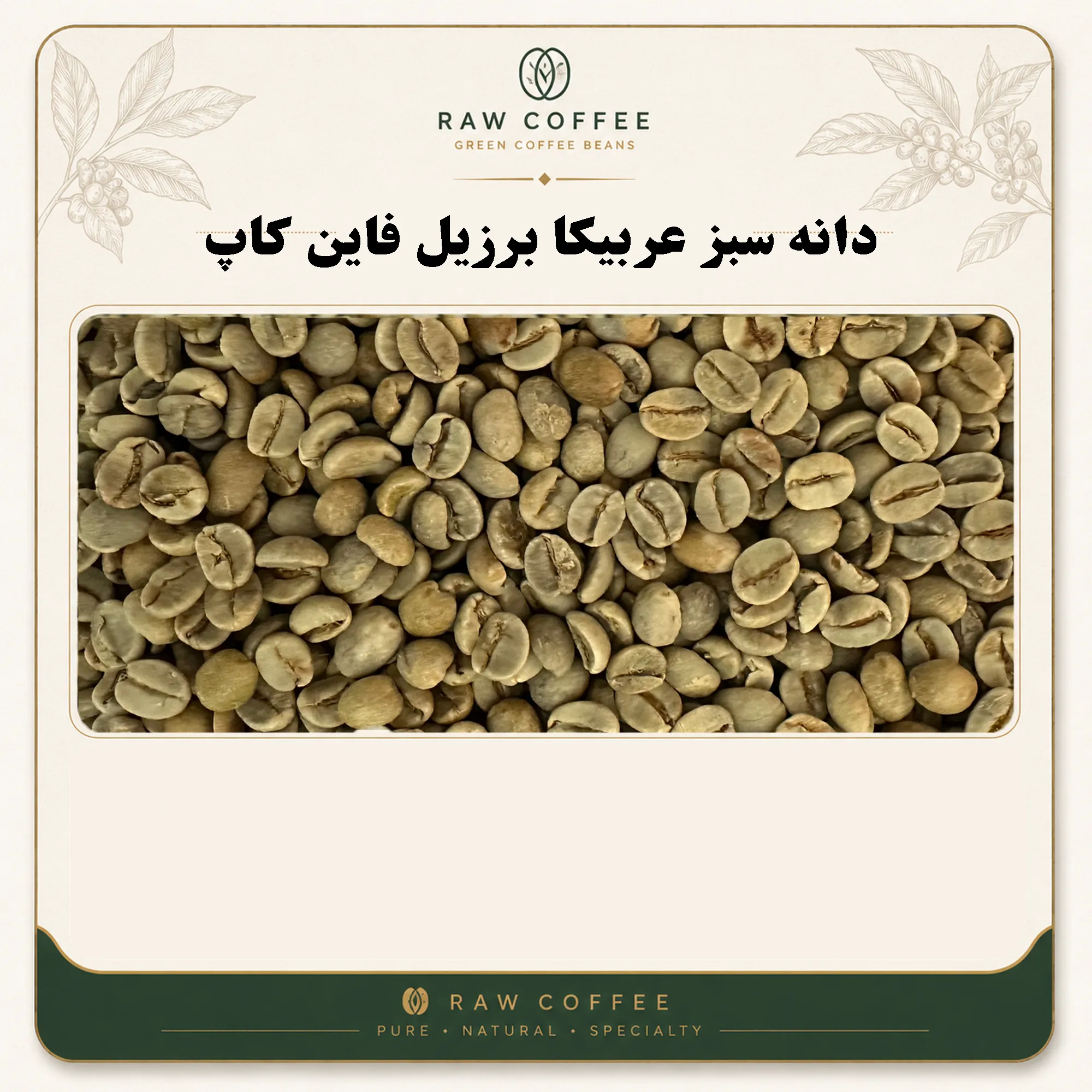 دانه سبز عربیکا برزیل سانتوس (فاینکاپ) گرین پرو – شسته